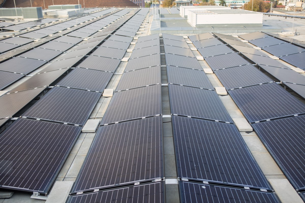 Photovoltaic plant at the university library